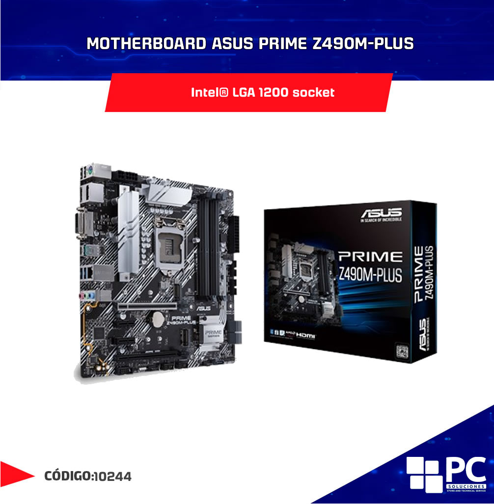 Motherboard Asus Prime Z490M-Plus Socket 1200 PC Soluciones