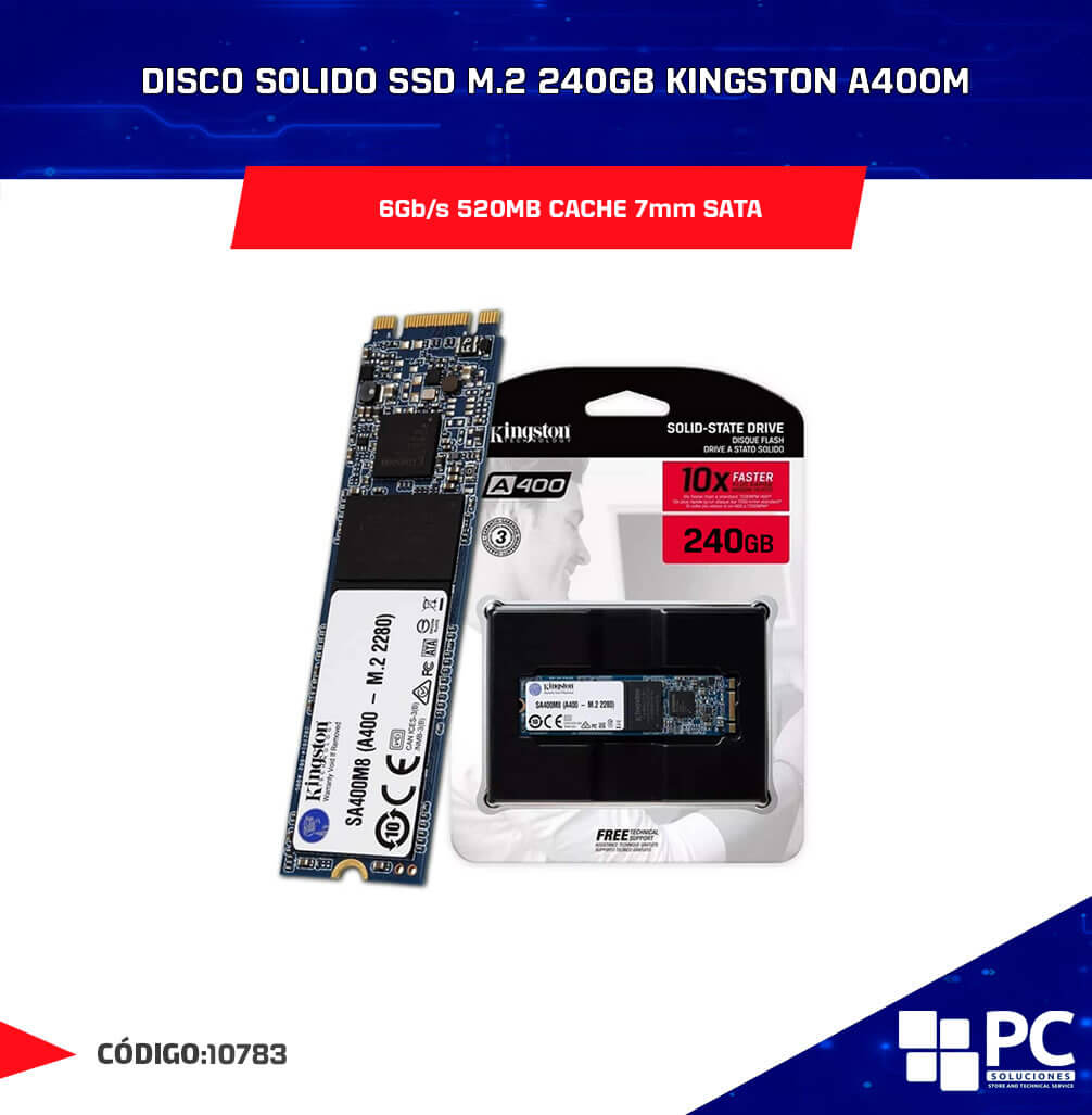 A400 M Kingston M2 Ssd 240gb SSD 240GB KINGSTON A400M 6Gb/s 520MB