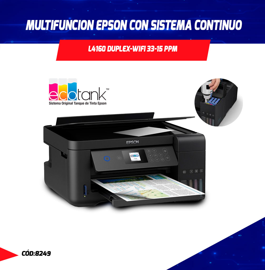 IMPRESORA MULTIFUNCIÓN EPSON L4160 WIFI DUPLEX ECOTANK - Virtual