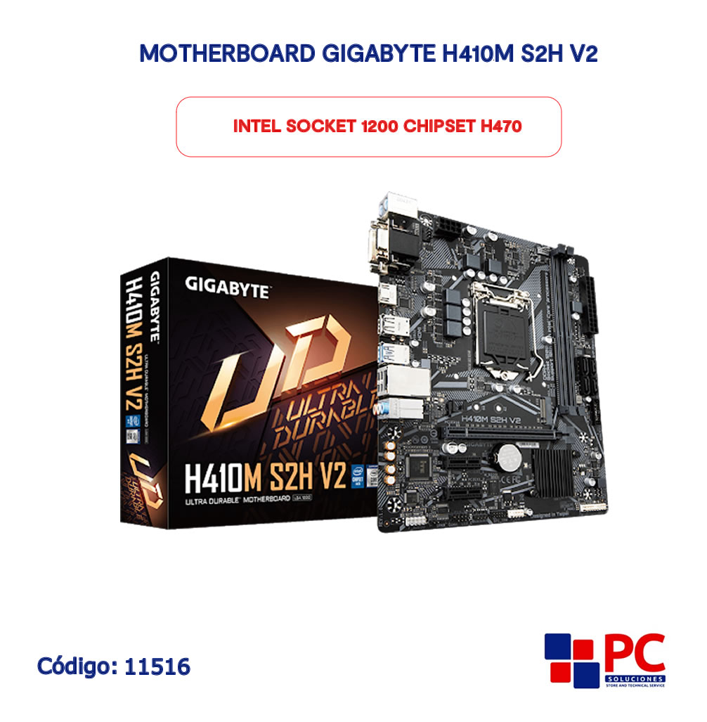 Motherboard Gigabyte H410M S2H V2 Intel Socket 1200 Chipset H470