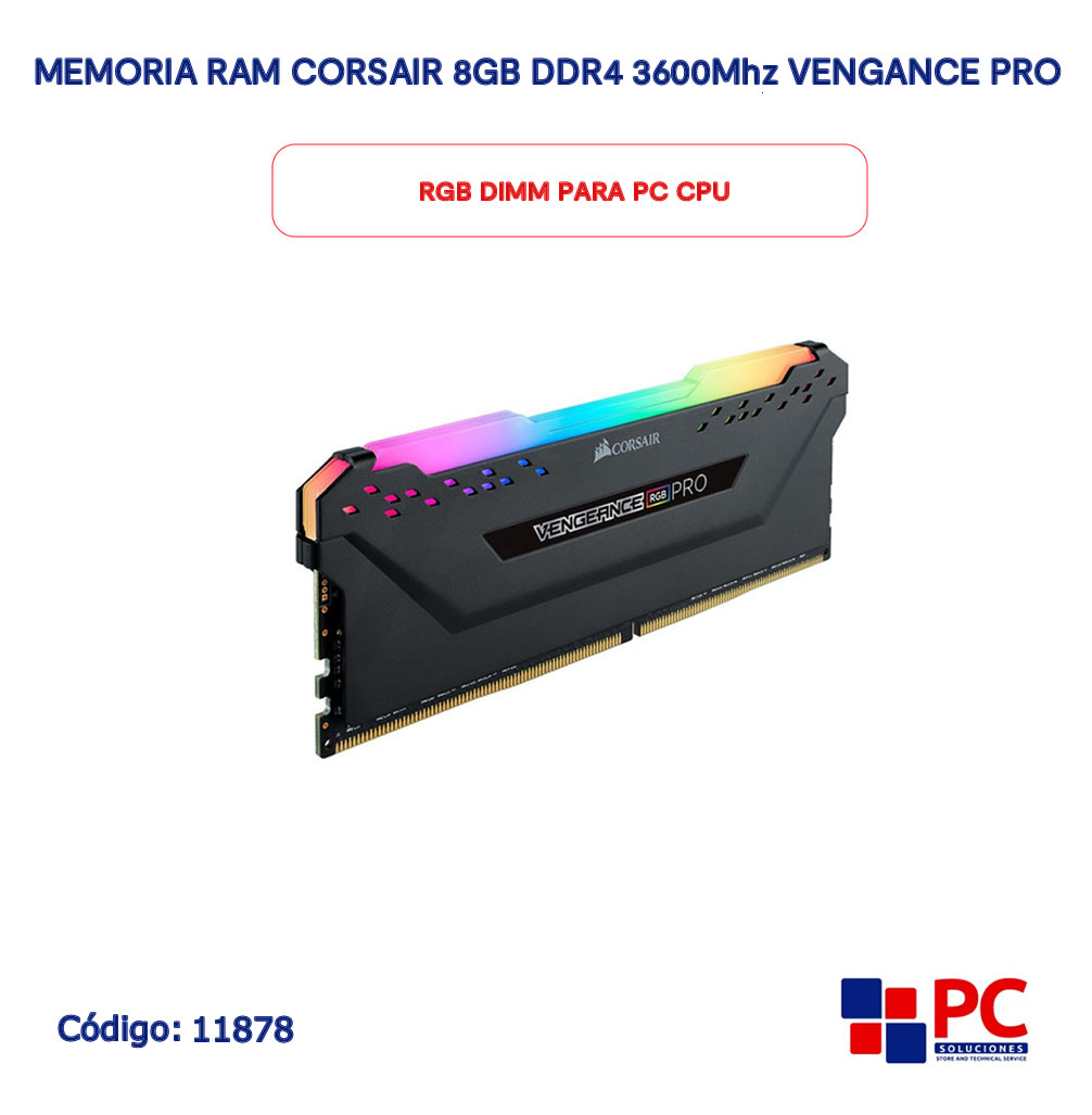 Memoria Ram Corsair Vengeance® Pro 8gb (1 X 8gb) Ddr4 Pc4-28800